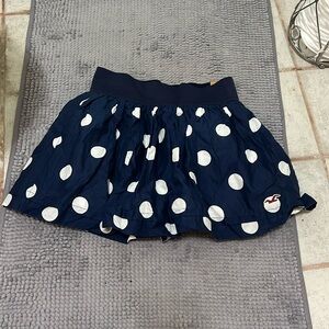 New Hollister Navy Polka dot skirt